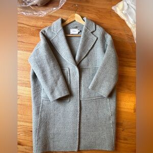 hopeshow light blue Blend Coat 79% cashmere